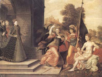 The Brunswick Monogrammist Elizabeth I and the three Goddesses (mk25) Sweden oil painting art